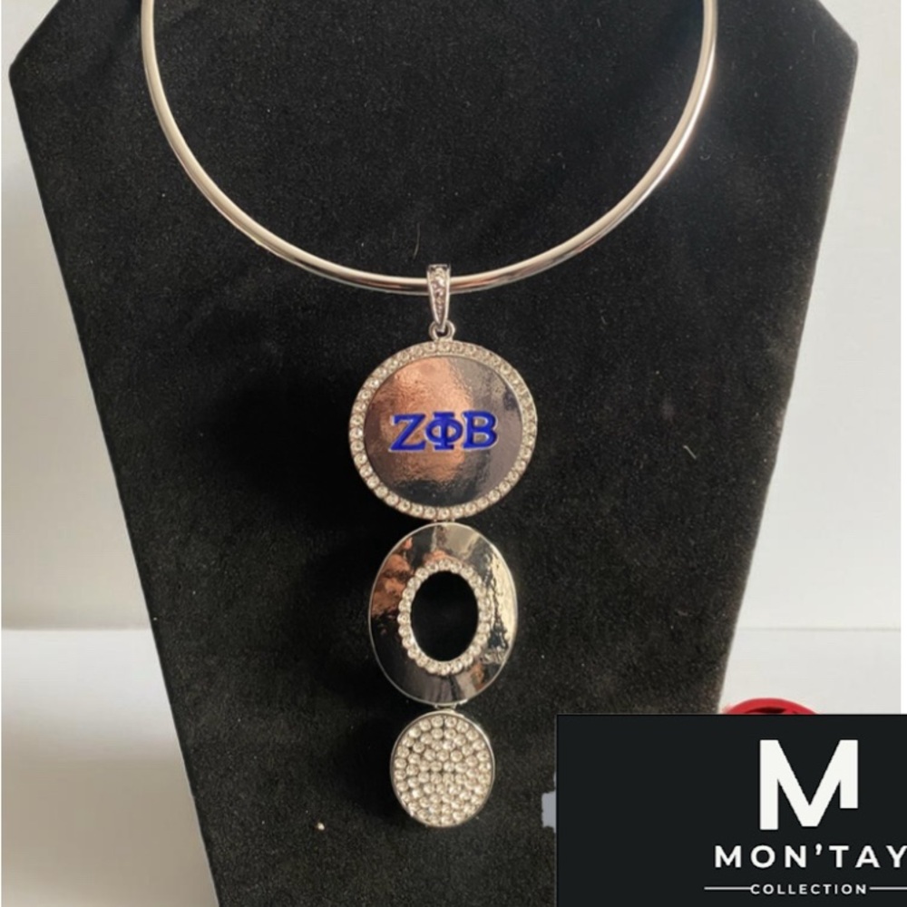 Adjustable Zeta Phi Beta Circle of Love Necklacee